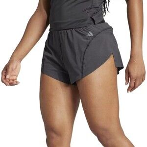 Adidas Adizero Running 2" Split Shorts IK9708 Black racing sports Women XL NEW